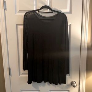 Torrid sheer sleeve peplum blouse